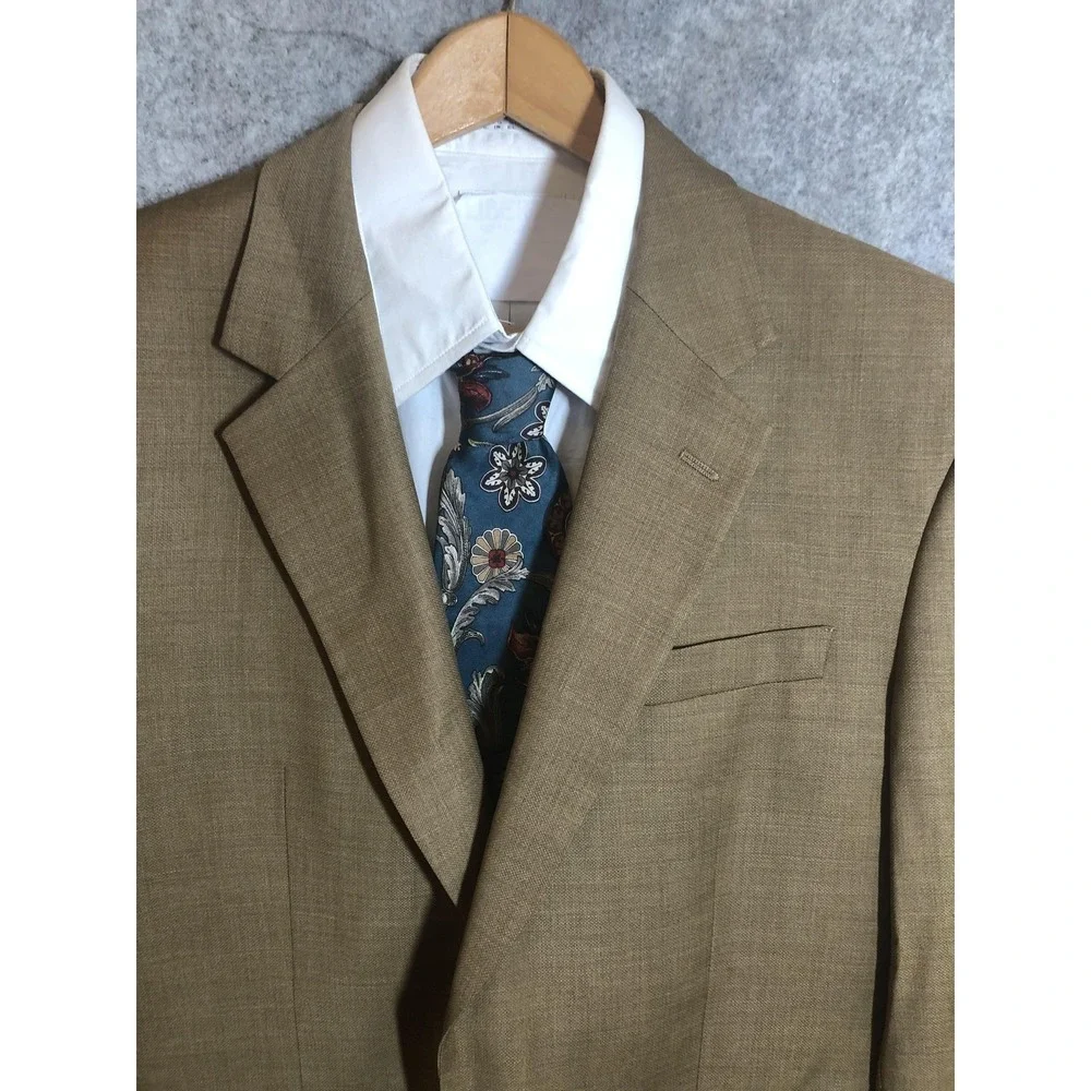 Jos. A. Bank Blazer Mens 41L Brown Wool Sport Coat Jacket Two Button Notch Lapel